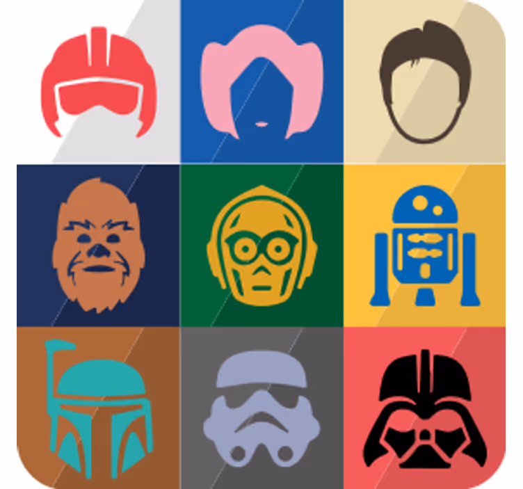 Posavasos frikis caras de personajes icónicos - TenVinilo