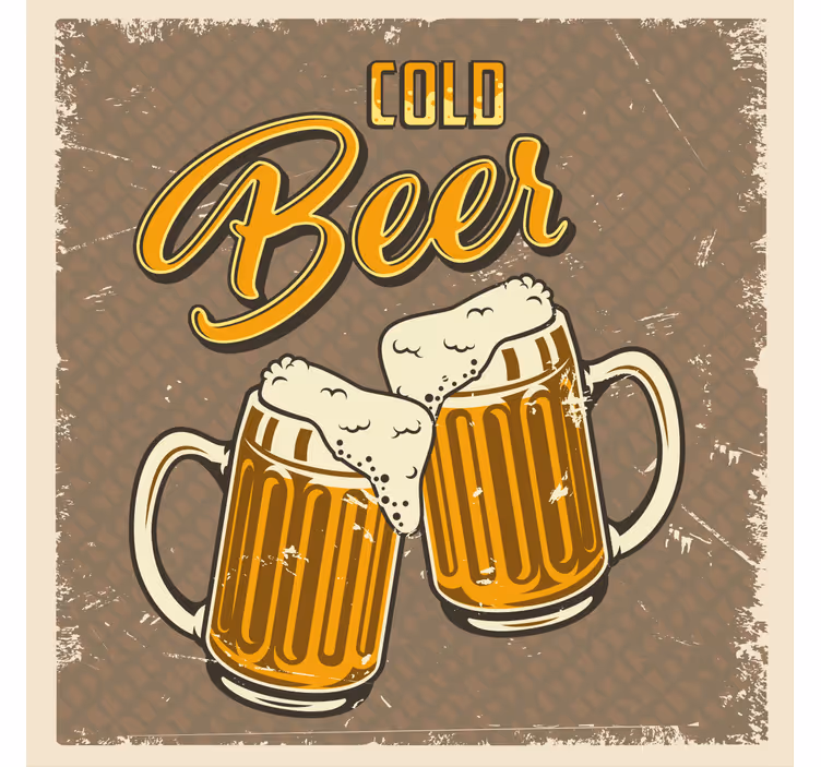 Posavasos cerveza jarras de cerveza espumosas - TenVinilo