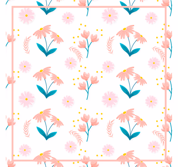 Posavasos textura diseño de patrón floral - TenVinilo