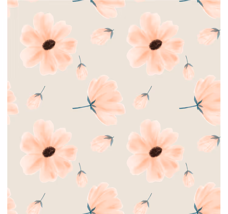 Posavasos textura patrón floral con pétalos suaves - TenVinilo