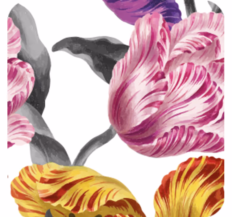 Posavasos moderno motivos botánicos alegres - TenVinilo
