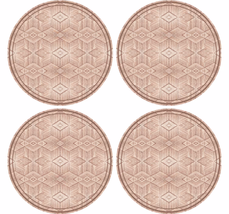 Posavasos textura superficie circular geométrica - TenVinilo