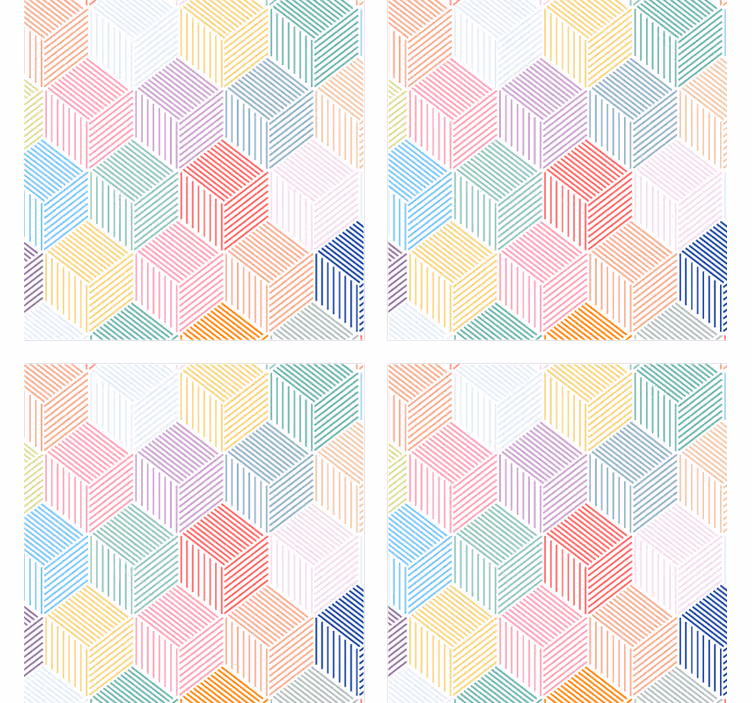 Posavasos textura patrón hexagonal geométrico - TenVinilo