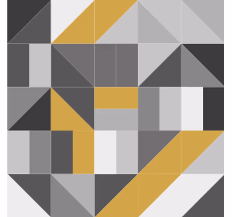 Posavasos textura bloques geométricos con amarillo - TenVinilo