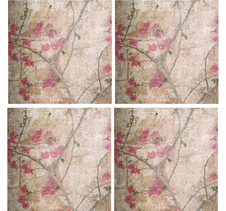 Posavasos textura motivo floral texturizado - TenVinilo
