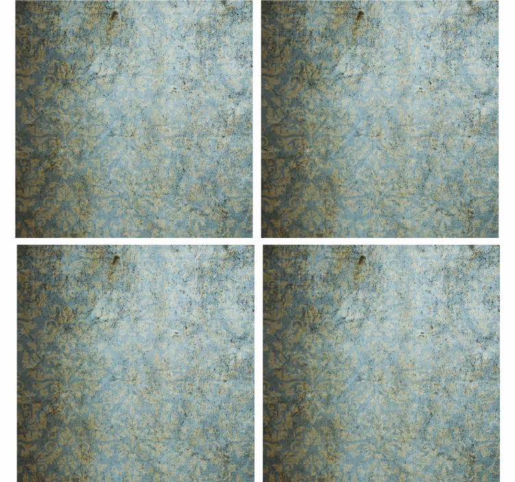 Posavasos textura patrón azul envejecido - TenVinilo