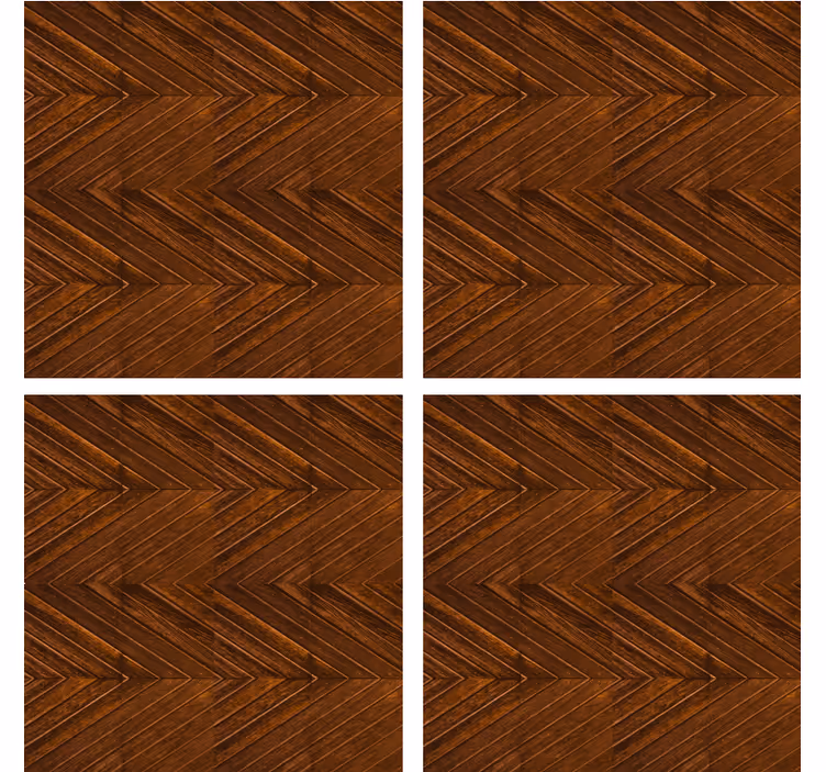 Posavasos textura chevron de madera en zigzag - TenVinilo