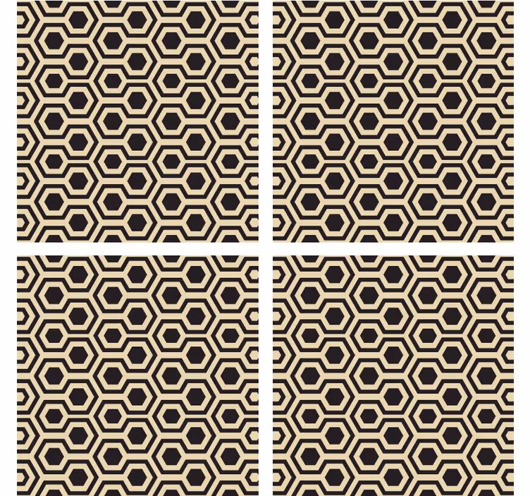 Posavasos textura diseño de panal - TenVinilo