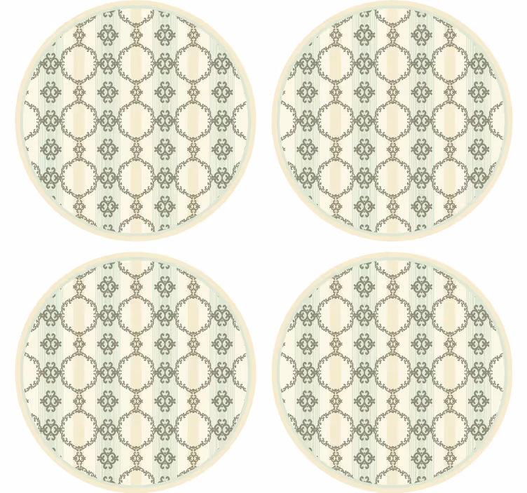 Posavasos textura patrones circulares intrincados - TenVinilo