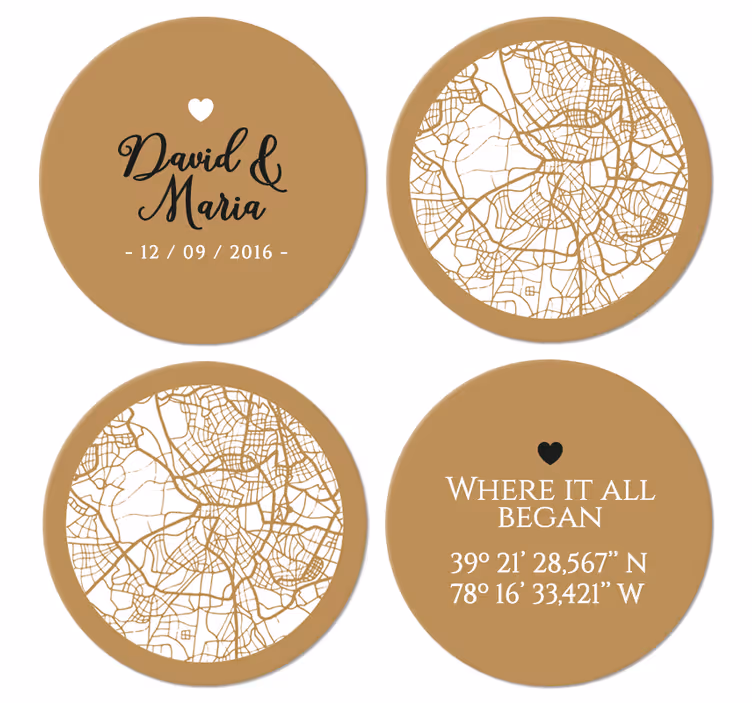 Posavasos personalizable "donde todo empezó" - TenVinilo