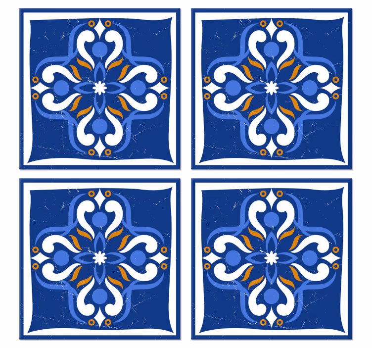 Posavasos azulejo clásico mediterráneo - TenVinilo