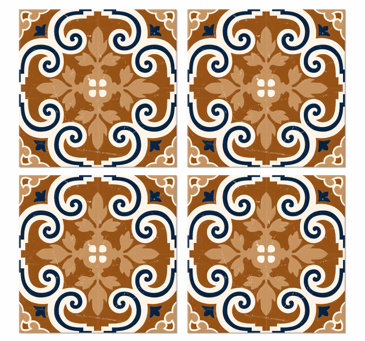 Posavasos de vinilo azulejo estilo cemento - TenVinilo