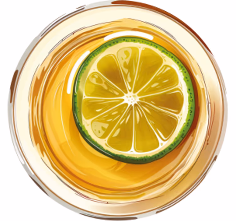 Posavasos vaso tequila con limón - TenVinilo