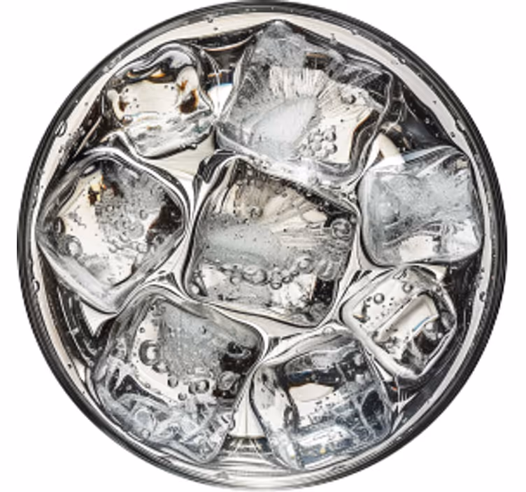 Posavasos vaso de agua con hielo - TenVinilo