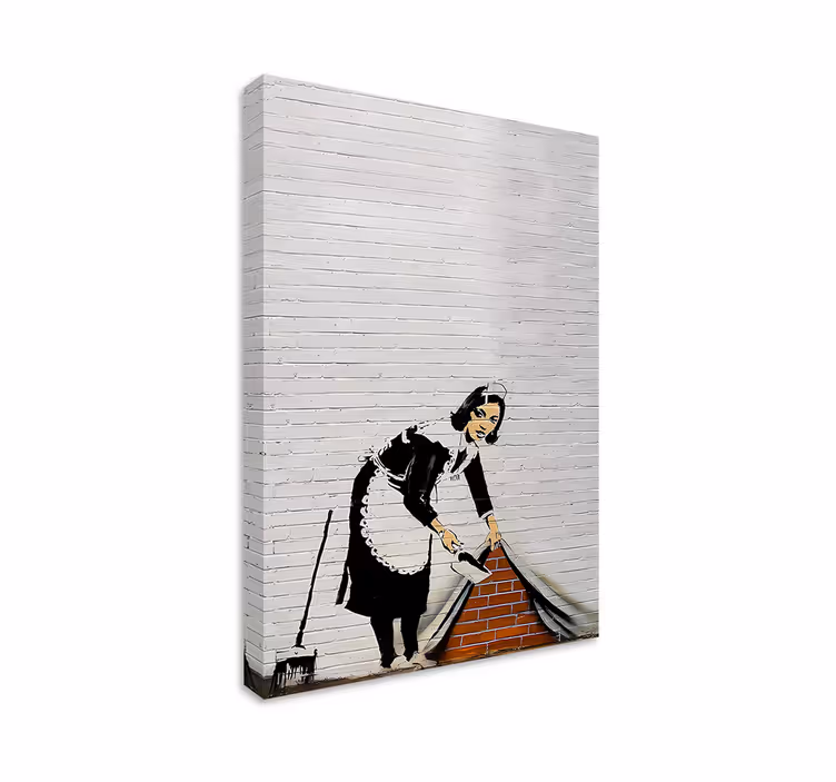 Cuadro arte señora de la limpieza - TenVinilo