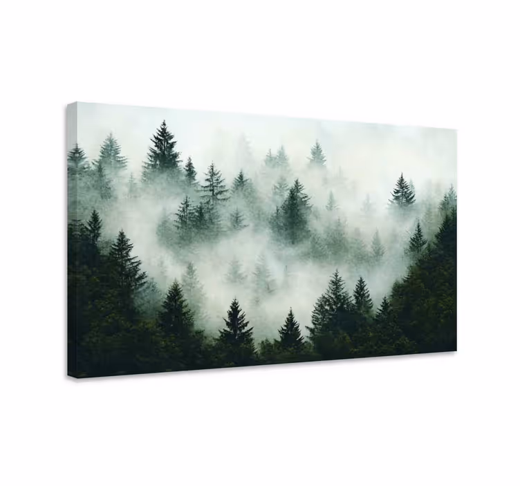 Cuadro paisajes bosque brumoso - TenVinilo