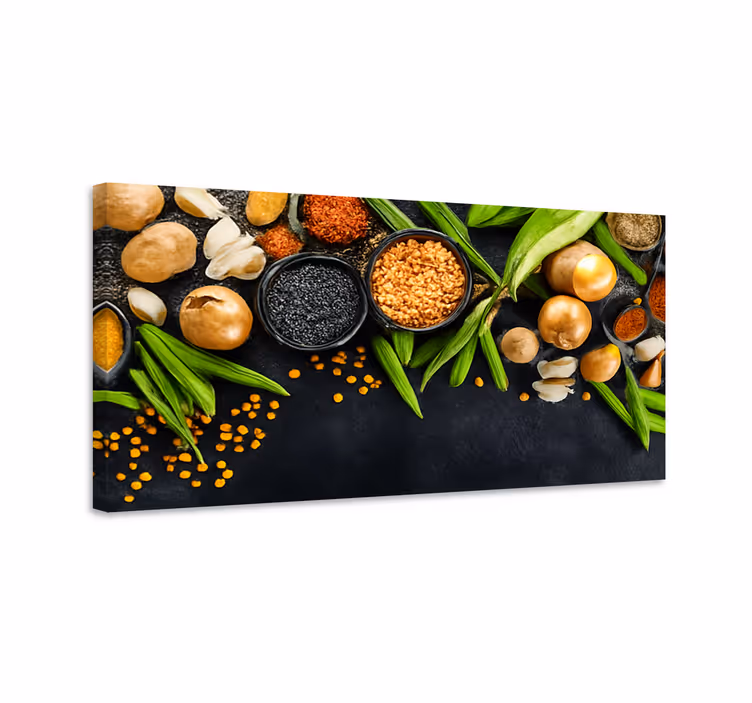 Cuadro para cocina verduras y especias - TenVinilo