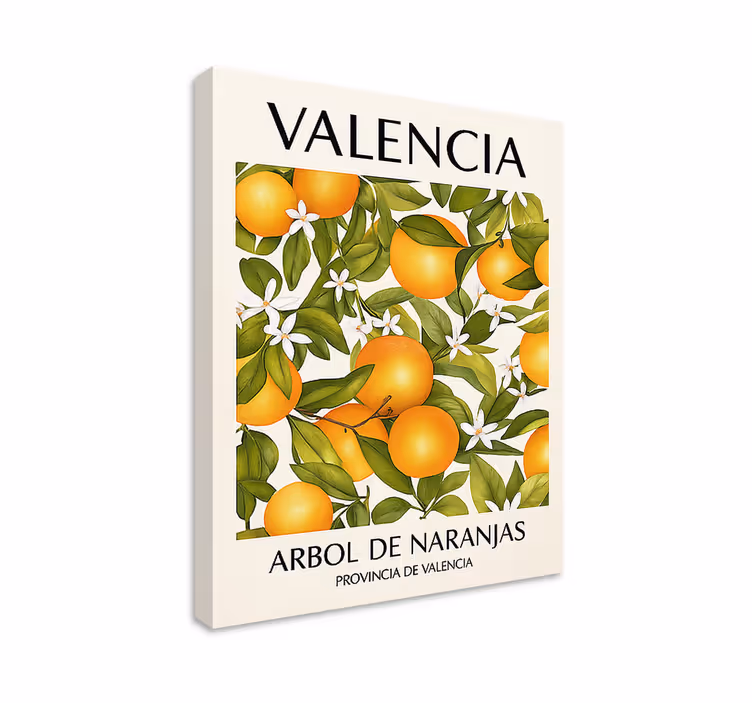 Cuadro para cocina naranjo de valencia - TenVinilo