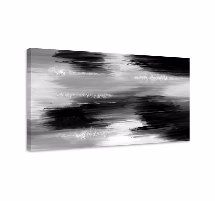 Cuadro gris pintura abstracta - TenVinilo