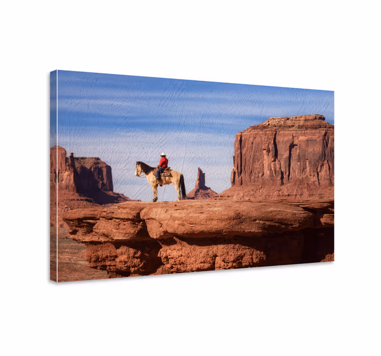Cuadro caballos pintura de caballos en el gran cañón - TenVinilo