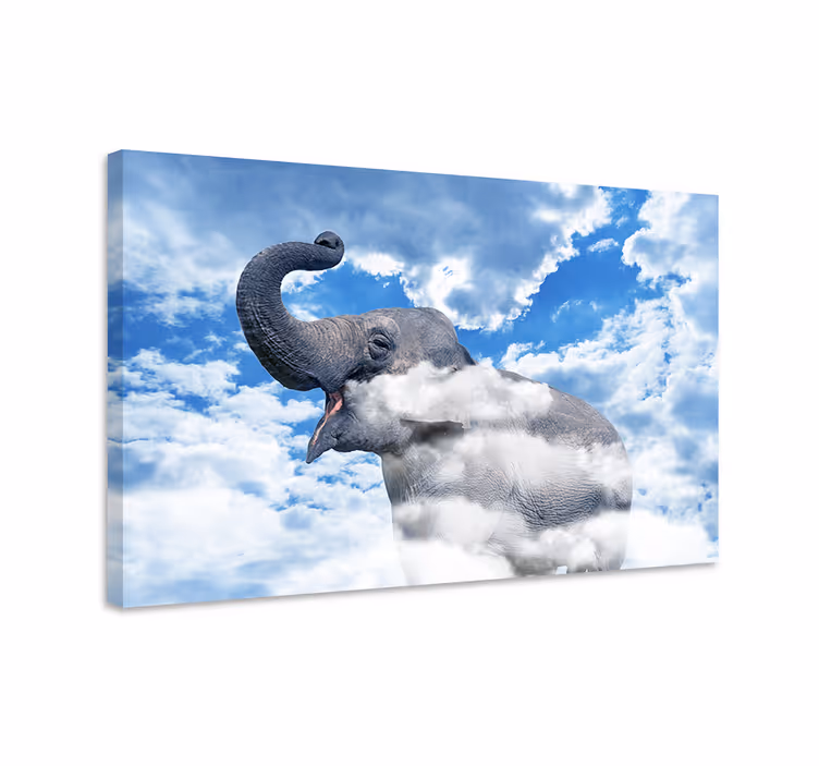 Cuadro elefante elefante en las nubes - TenVinilo