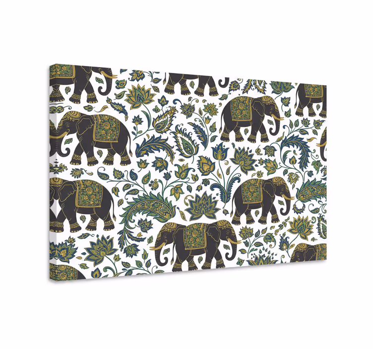 Cuadro elefante patrón elefante realista - TenVinilo