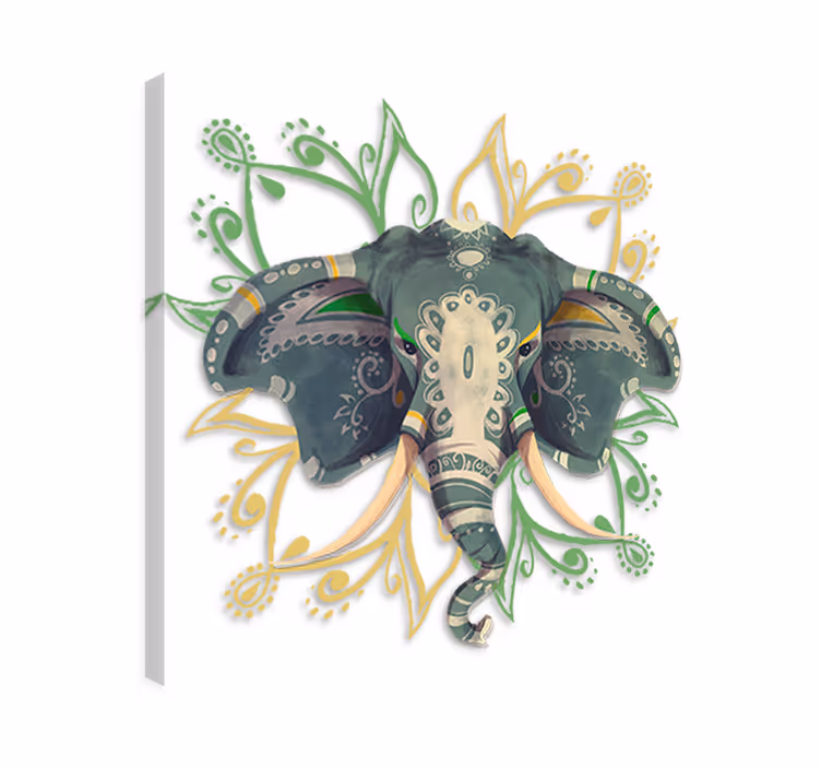 Cuadro elefante vinilo mandala elefante - TenVinilo