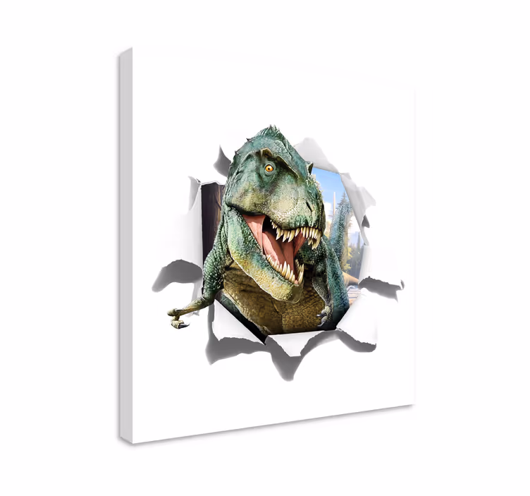 Cuadro dinosaurios 3d t-rex enfadado - TenVinilo