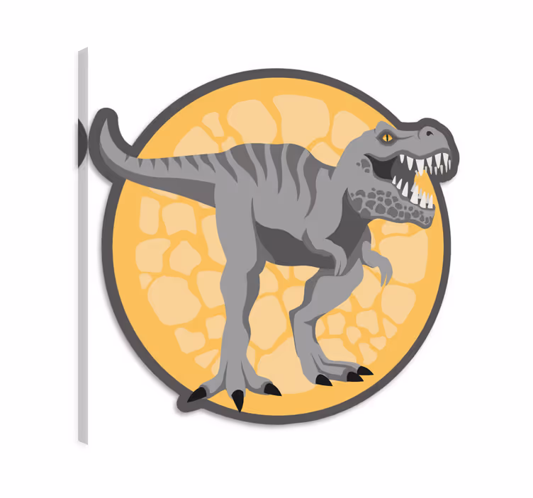 Cuadro dinosaurios fondo de t-rex dibujado a mano - TenVinilo