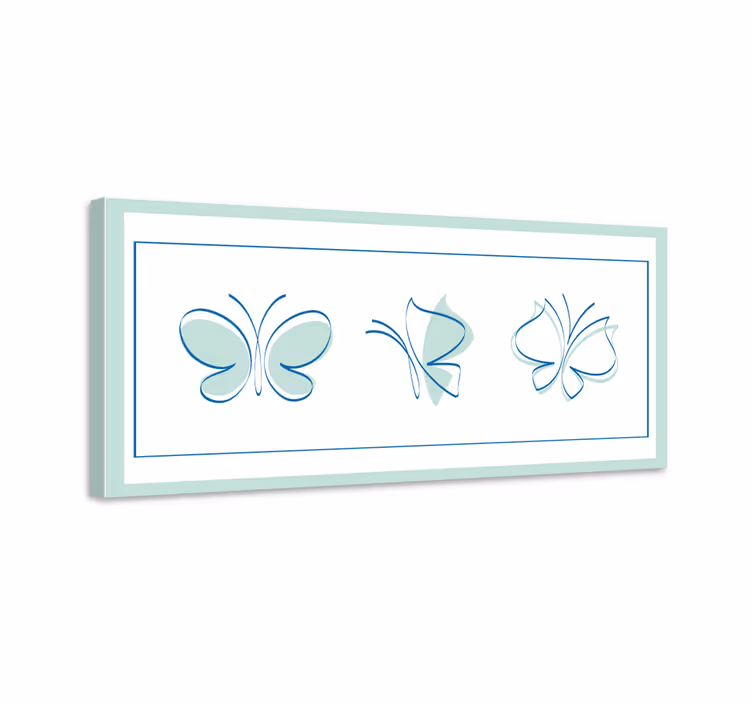 Cuadro mariposas en azulejos silueteados - TenVinilo