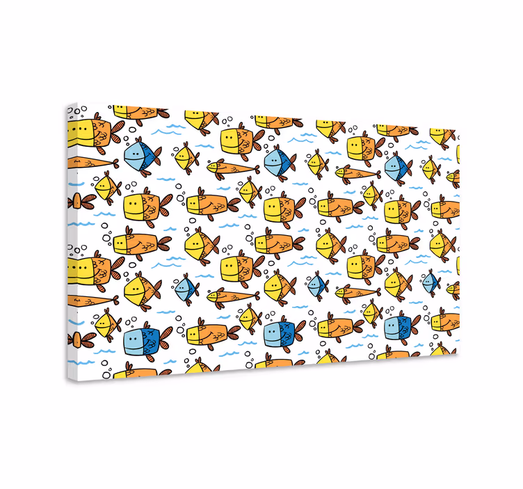 Cuadro peces estilo infantil multicolor - TenVinilo