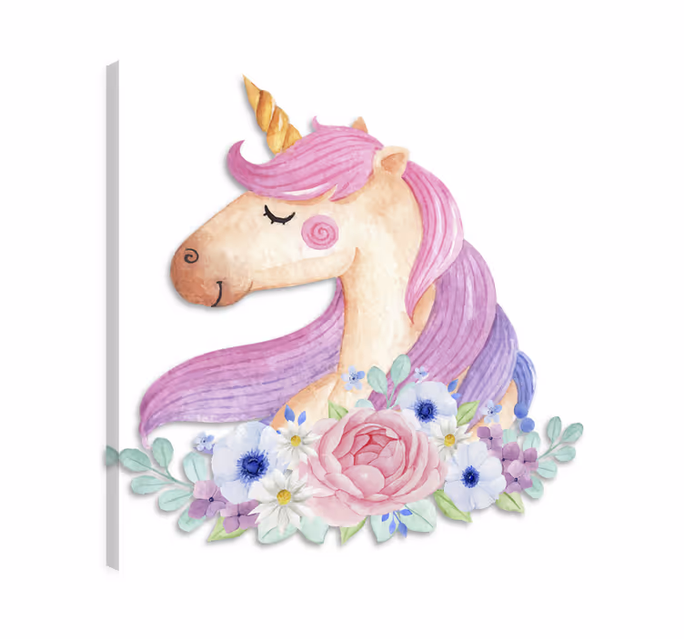 Cuadro de unicornios acuarela - TenVinilo