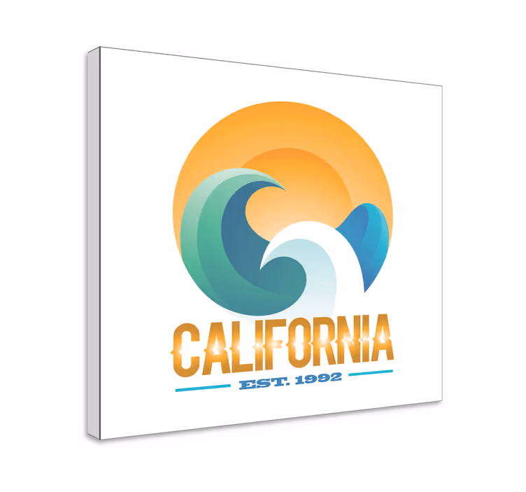 Cuadro marinero emblema del surf de california - TenVinilo