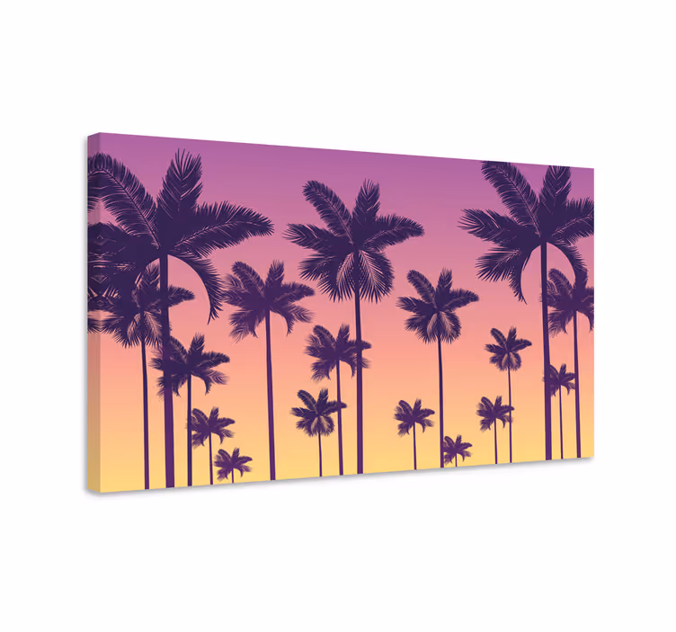 Cuadro paisajes silueta tropical - TenVinilo