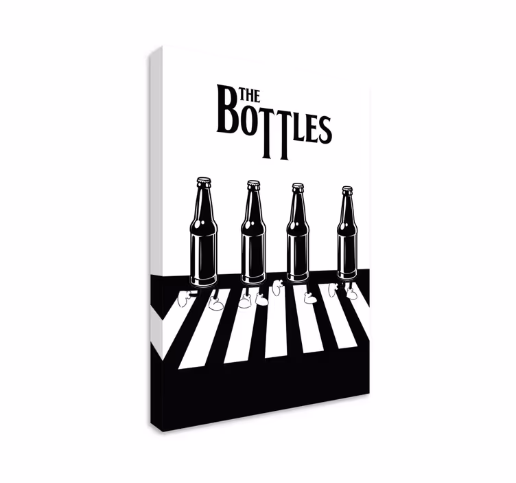 Cuadro con frase matriz de botellas rayadas - TenVinilo