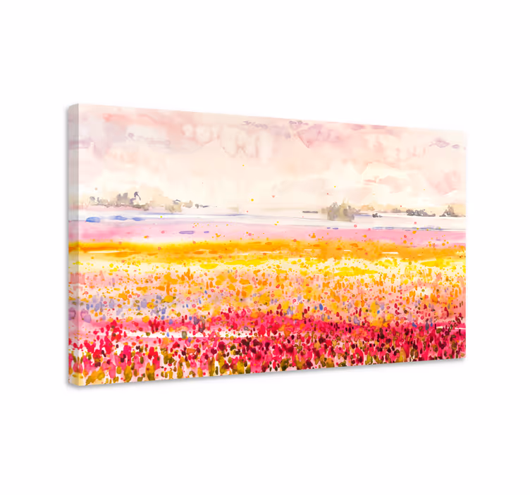 Cuadro de flores campo de flores pastorales - TenVinilo