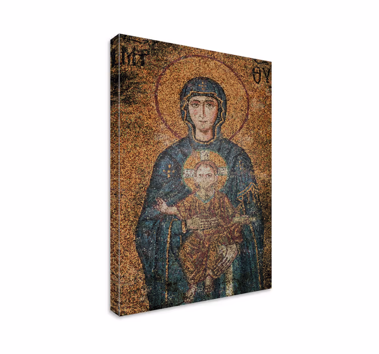 Cuadro de personas iconografía en mosaico - TenVinilo