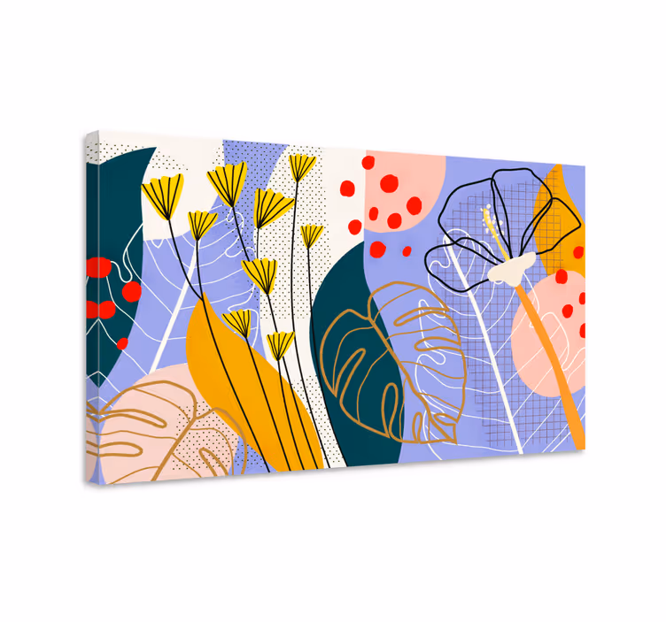 Cuadro de flores arreglo botánico artístico - TenVinilo