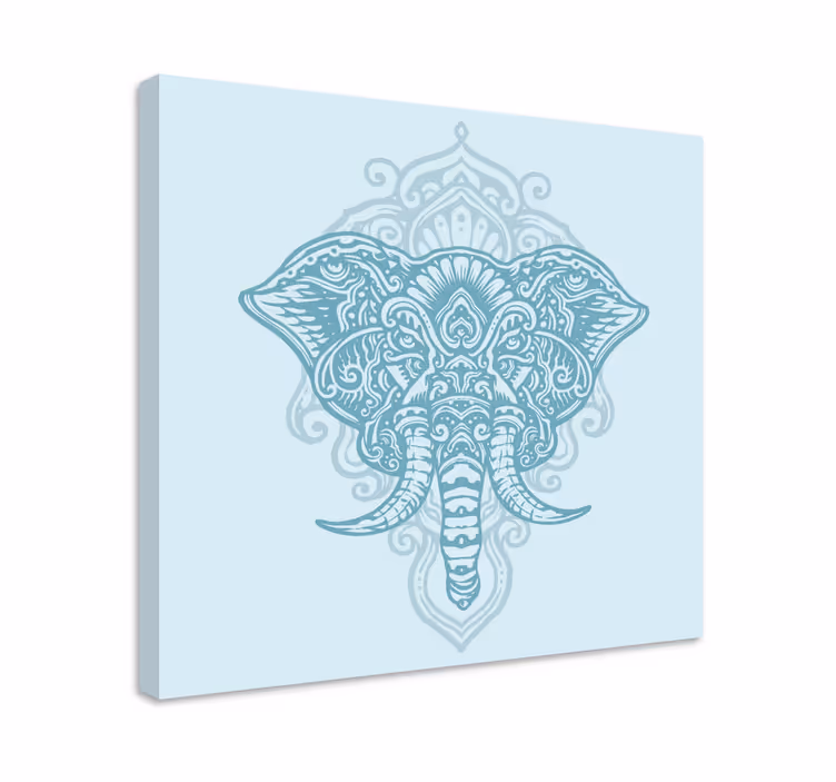 Cuadro de elefantes diseño adornado - TenVinilo