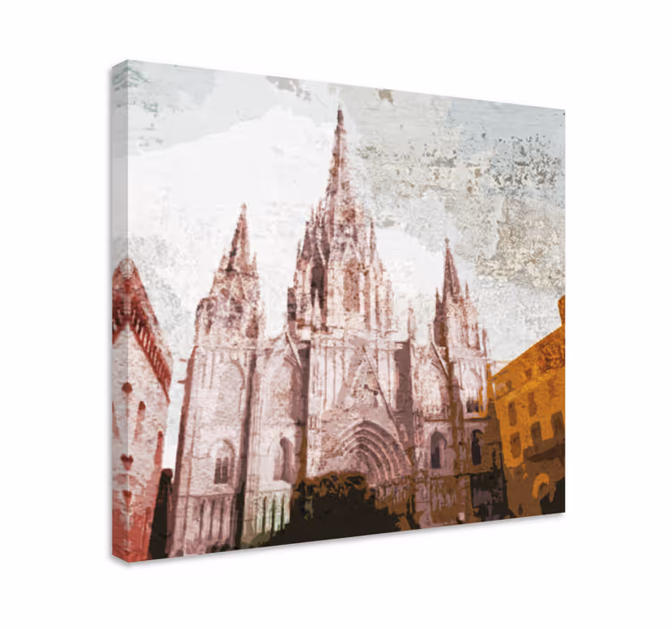 Cuadro ciudades arquitectura de catedrales impresionante - TenVinilo