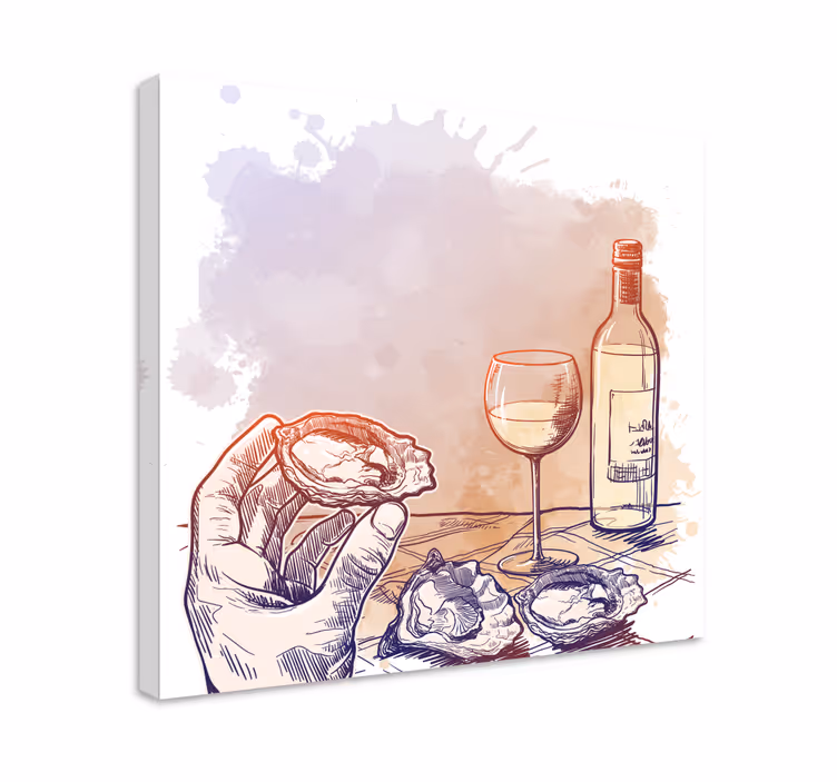 Cuadro ciudades momentos de indulgencia con mariscos - TenVinilo