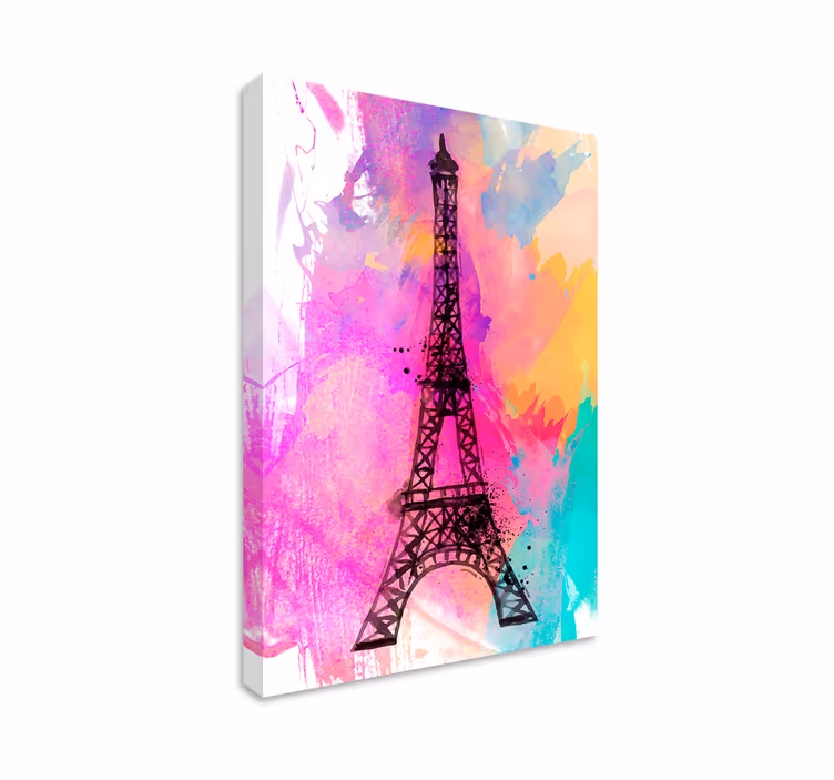 Cuadro ciudades silueta torre eiffel - TenVinilo