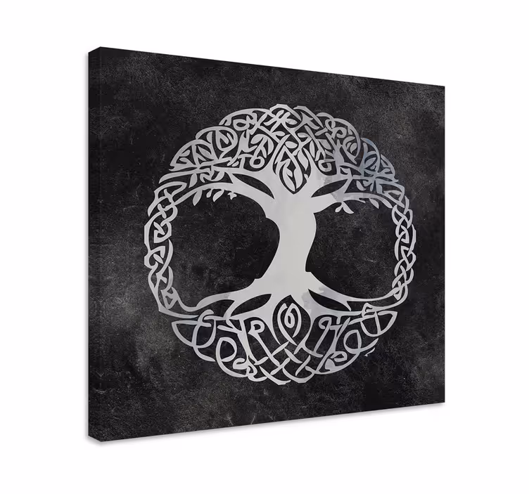 Cuadro árboles Arbol de la vida blanco y negro - TenVinilo