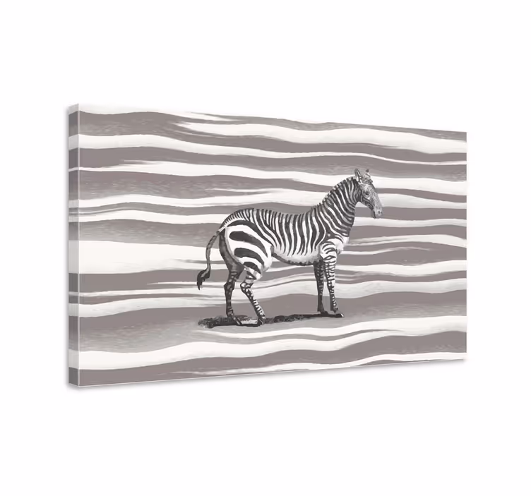 Cuadro animales diseño rayas de cebra - TenVinilo
