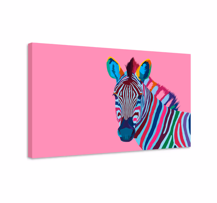Cuadro animales imagen de cebra vibrante - TenVinilo