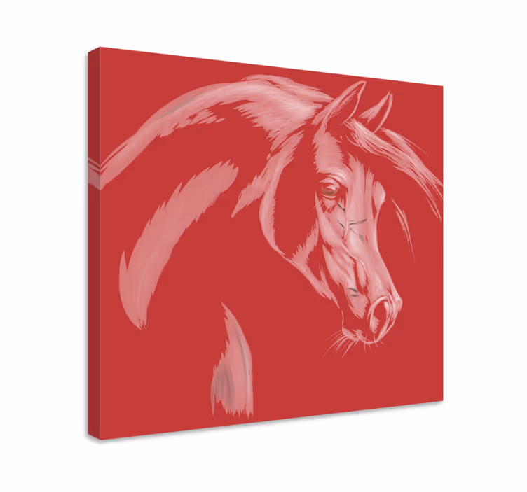 Cuadro caballos retrato de caballo elegante - TenVinilo