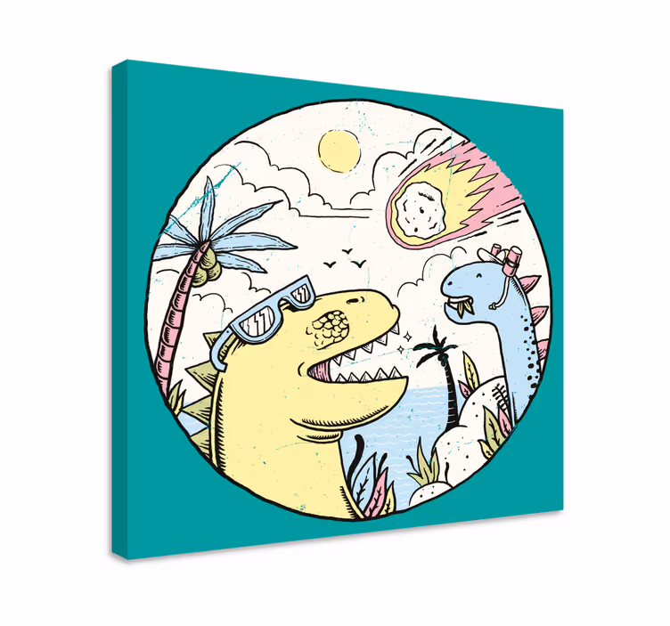 Cuadro dinosaurios aventura de dinosaurios - TenVinilo