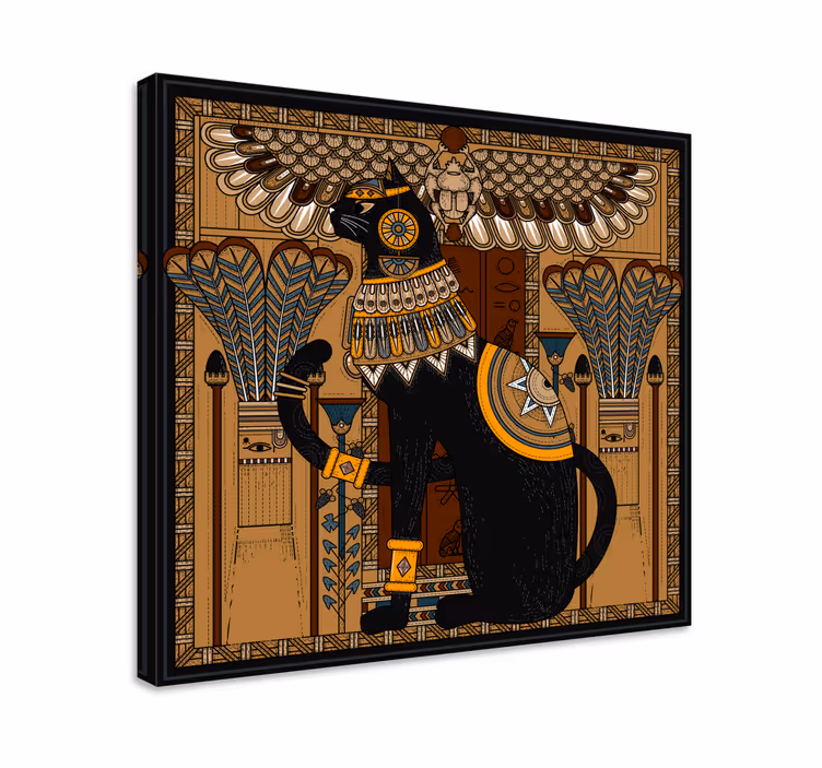 Cuadro elefante gato del antiguo egipto - TenVinilo