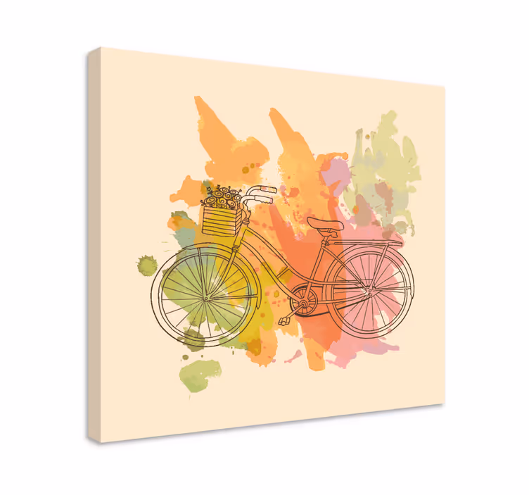 Cuadro con frase bicicleta con cesta - TenVinilo