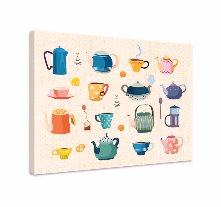 Cuadro con frase encantadora colección de té - TenVinilo